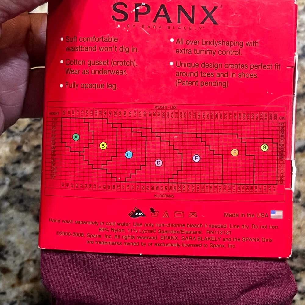 Spanx Tight End Tights Lot 2 Size A 128 Blue Marine Oceania Body Shaping Hosiery - Picture 4 of 4